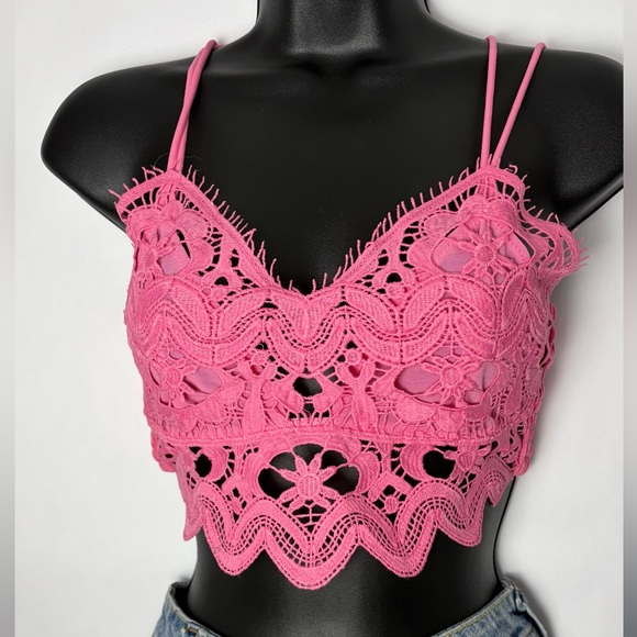 ANTHROPOLOGIE The Viviette Lace Bra Top - Pink - Picture 4 of 10